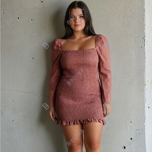 Wilfred Terracotta Smocked Dress Festival Dress Soft Girl Women’s Large